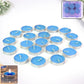 Set of vibrant multicolor tea light candles in metal holders creating warm indoor ambiance