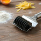 Multi-blade roller cutter designed for dough cutting in kitchens