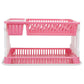 Water collecting tray of the plastic kitchen organizer rack showing easy drain