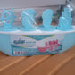Frozen homemade popsicles made using boat-shaped ice cream mould with piggy design