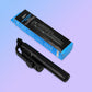Bluetooth selfie stick in a folded, portable design for easy carrying.
