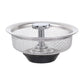 Adjustable rubber stopper mechanism of the stainless steel sink strainer.