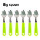 Individual dinner fork and spoon from the Serve Stellar 24-piece flatware collection.