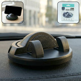 360-degree rotating car dashboard phone holder securely mounted for hands-free use