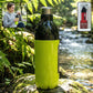1700ML leakproof water bottle with screw cap and carry strap for all-day hydration