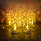 Set of 5 LED crystal effect flameless candles glowing warmly