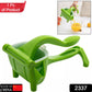 Top-down view of the heavy-duty manual juicer, ready for use.