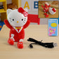 Close-up of kitty-themed USB mini table fan with safe plastic blades