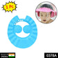 Adjustable baby shower cap in a vibrant colour, designed for soft and safe bathing