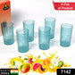 Clear plastic tumblers ideal for serving juice and cold drinks.