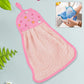 Microfiber kitchen towel with loop hanging for quick drying