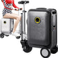 Close-up of the removable battery feature on the  smart travel bag, highlighting convenience.