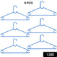 Close-up of a sturdy plastic clothes hanger, showcasing its robust design.