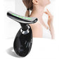 Ergonomic Neck Face Massager in white, showcasing its dolphin-tail design.
