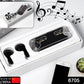 Pair of black M12 Max Wireless Earbuds, showcasing their modern touch control design.
