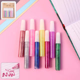 Multi-color glitter craft glue pen set with vibrant 8 tubes