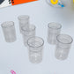 Clear plastic glass set of six tumblers for home and outdoor use