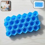Diamond-shaped ice cube tray made from flexible silicone for easy release