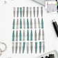 A set of 36 colourful plastic cloth pegs in a clear plastic basket, ready for laundry.