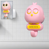 White self-adhesive Cute Bird Wall Hook with blinking eyes on a wall.