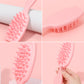 Top view of multipurpose silicone scalp massager brush