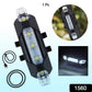 Complete USB rechargeable front and rear LED bicycle light set ready for use.