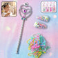 Princess-themed girls hair accessories kit with colourful clips and bands