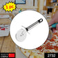 Sharp wheel of the Stainless Steel Pizza Cutter ready to slice through dough.