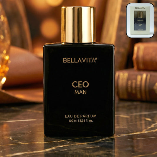 Men's Eau De Parfum in a stylish black bottle with gold cap