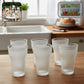 Unbreakable plastic water glasses set of 6 with frosted finish