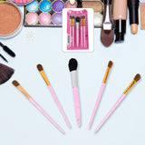 5-piece professional makeup brush kit with mixed color handles by BeautyBare