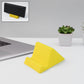 Compact plastic mobile phone holder stand angled for stable smartphone support on desk