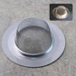 Close-up of dome-shaped stainless steel sink strainer mesh