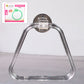 Clear ABS square towel ring holder from BathNova, ready for wall mounting.
