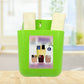 GlimmerHome 2-section wall holder neatly organizing a mobile phone and remote.