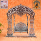 Silver-coated Bal Gopal Jhula swing with intricate embossed floral design