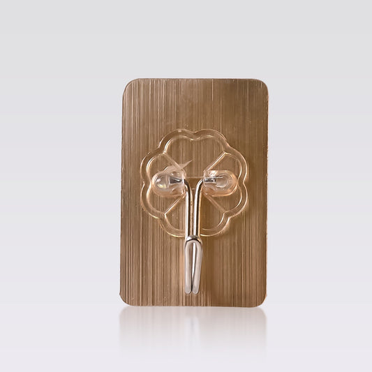 Transparent adhesive wall hook with waterproof and oil-proof feature on kitchen wall
