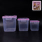 Kitchen storage containers set with airtight lock lids in clear food grade plastic