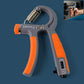 Adjustable hand grip strengthener with ergonomic non-slip handle and built-in counter