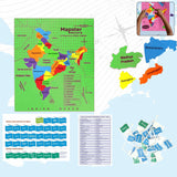 India Map Puzzle with colorful detachable state pieces for educational play