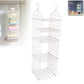 Front view of the 5-layer folding clothes hanger, designed for easy wardrobe organization.