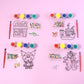 Fun creative play set with craft materials for kids art activities