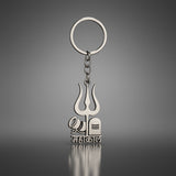 Mahakal Trishul Keychain with Shivling motif on a clean white background.