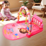 Aditi Baby Play Gym Mat with musical piano and hanging toys for infant play.