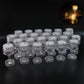 Set of 24 LED crystal-effect table lamps with ribbed design and pedestal bases for decorative lighting