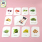 Gift box of 32-piece vegetable flash cards for early childhood education and fun learning