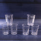 Reusable plastic tea cups styled like Indian street chai glasses