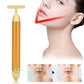 Golden Vibrating Face Massager tool for radiant skin.