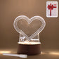 Visualization Lamp 3D Acrylic glowing heart shape desk lamp