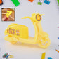 Bike shaped pencil sharpener with pencils highlighting creative workspace accessory